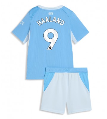 Manchester City Erling Haaland #9 Hjemmebanetrøje Børn 2026-27 Kortærmet (+ Korte bukser)